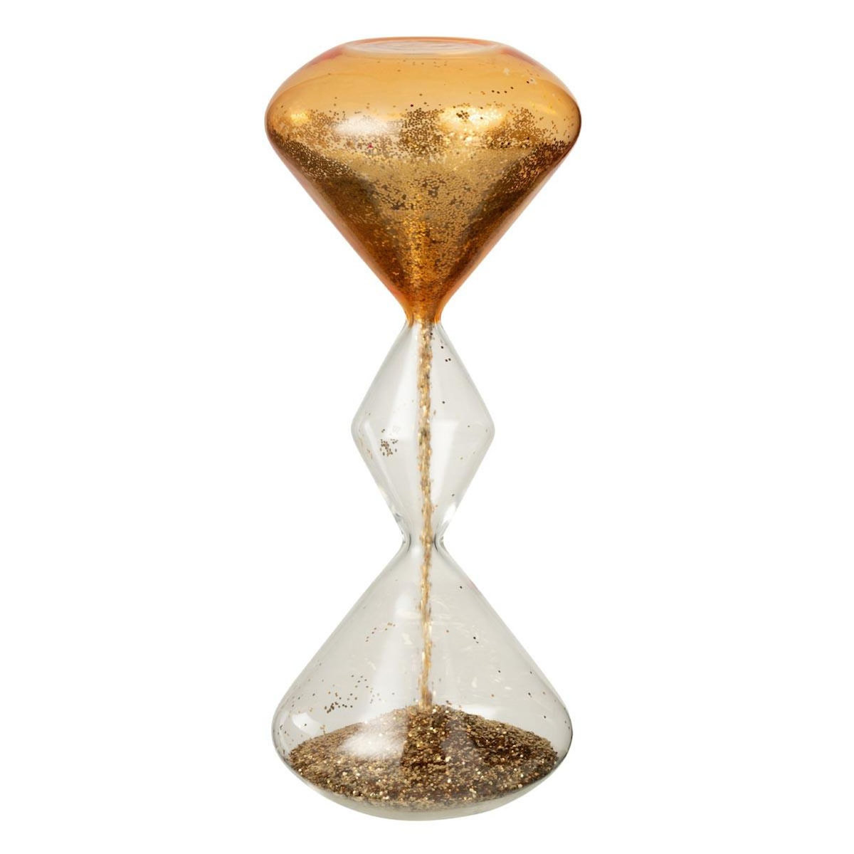 Paris Prix Sablier Déco en Verre  Paillettes  27cm Doré