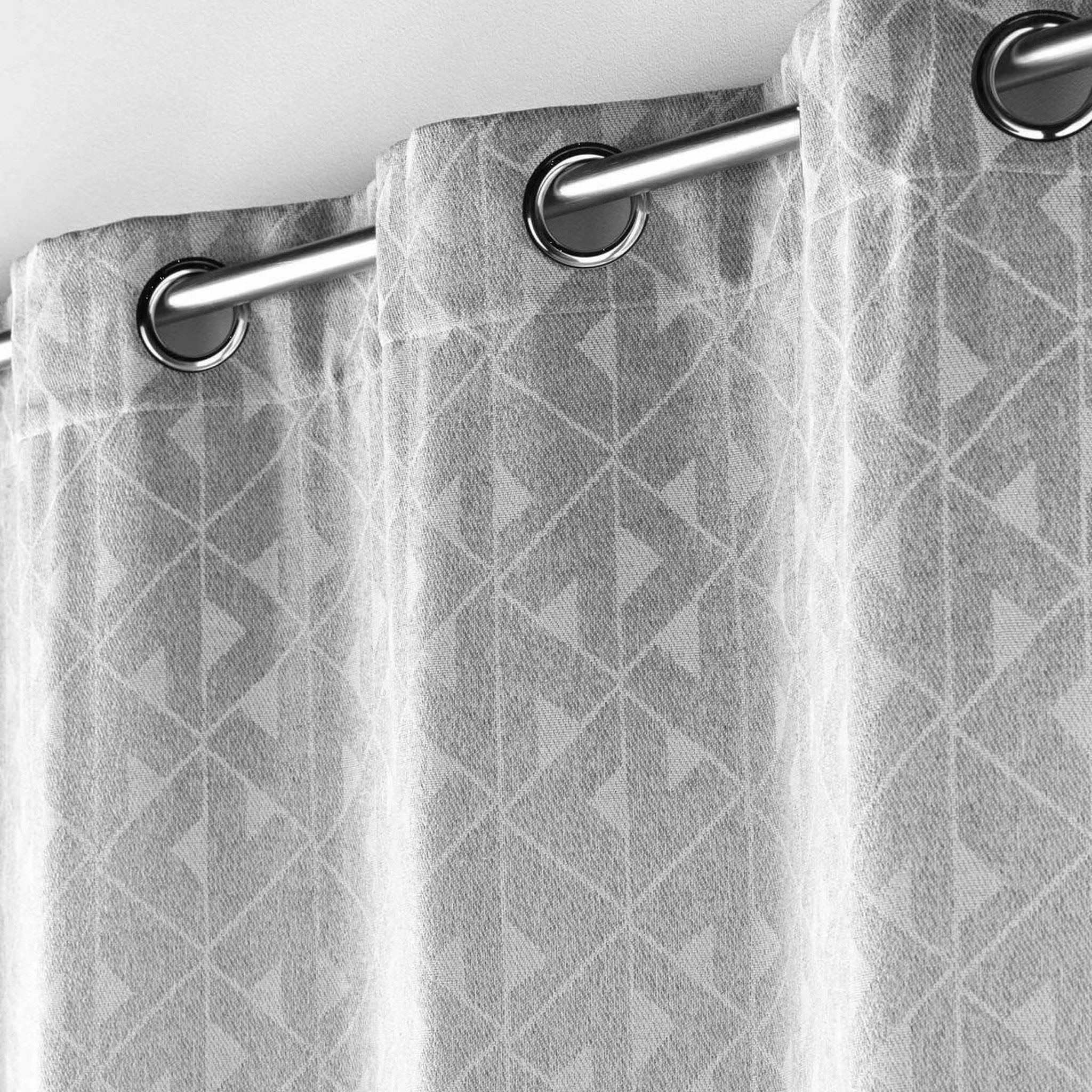 Voir la diapositive 4 : Douceur d'Intérieur Rideau à œillets jacquard  gallena  140x260cm gris
