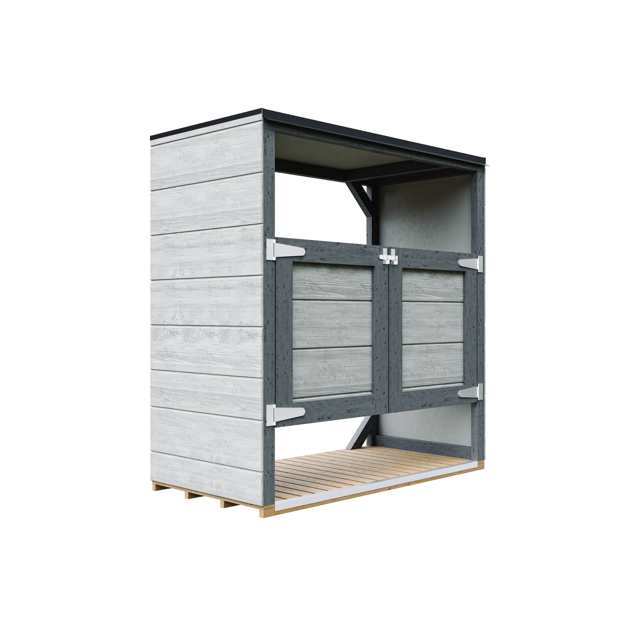 Voir la diapositive 3 : TIMBELA Abri de jardin pour poubelles, Cache poubelle extérieur 2x240L M980A