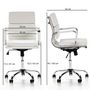 Voir la diapositive 4 : VS VENTA-STOCK Fauteuil de Bureau Fenix inclinable Blanc, Cuir synthétique