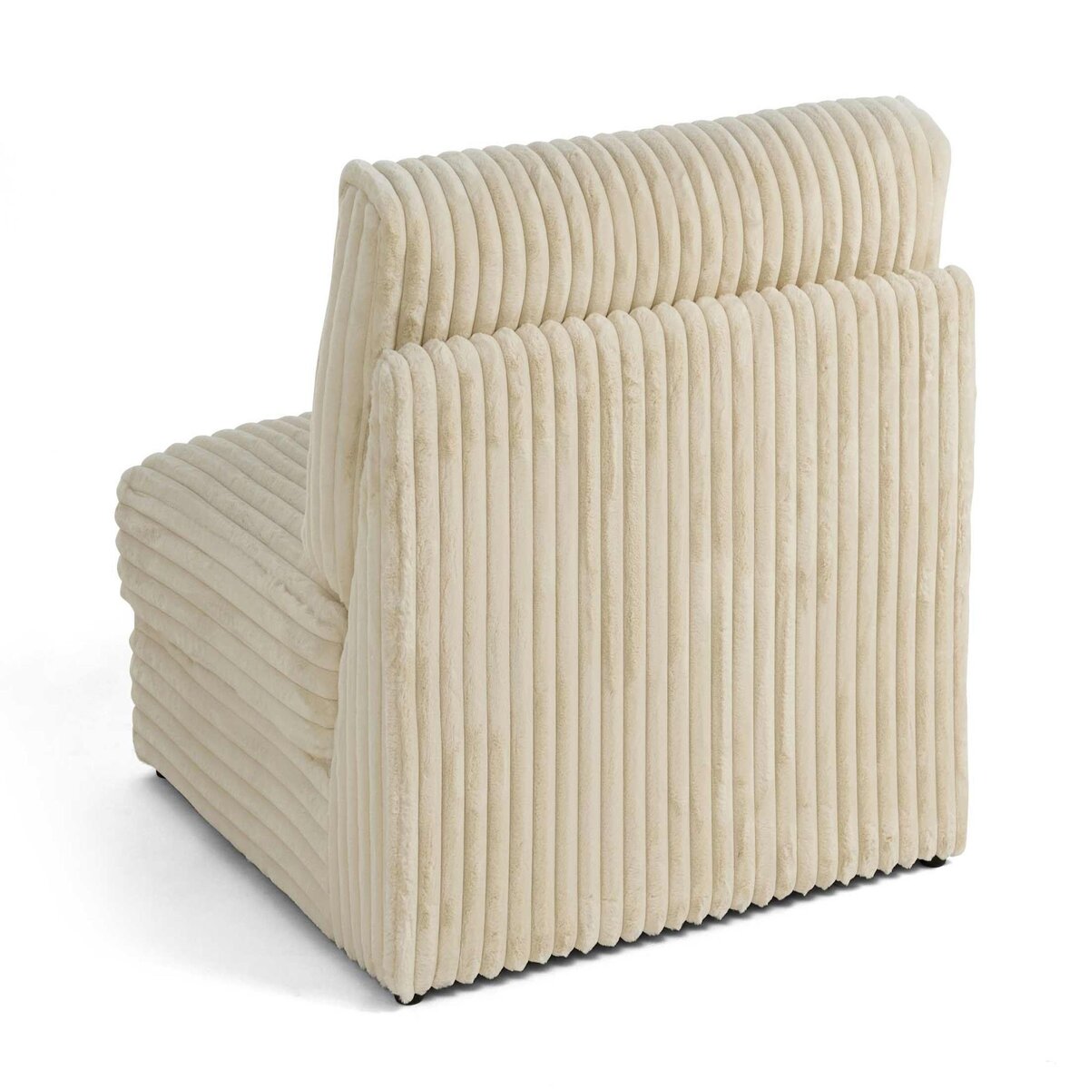 LISA DESIGN Jasper - module d'assise - en fausse fourrure côtelée