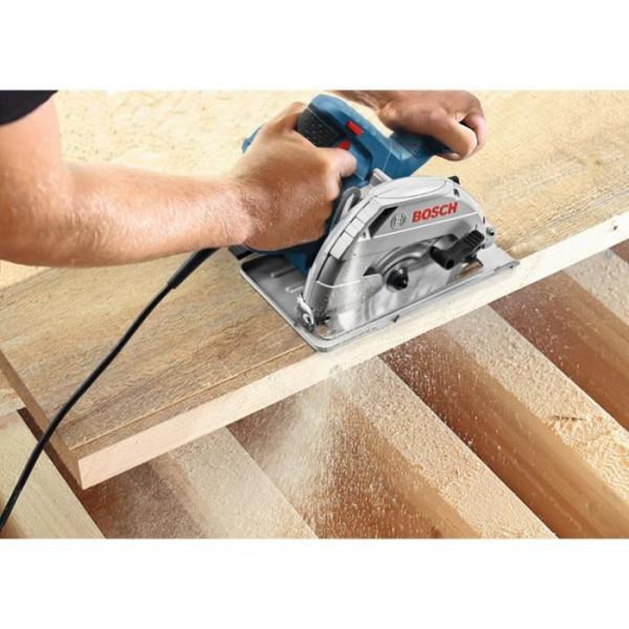Voir la diapositive 3 : Bosch Professional Scie circulaire Bosch Professional GKS 165 - 0601676100 - Profondeur de coupe 66mm - 1100W - Boite carton