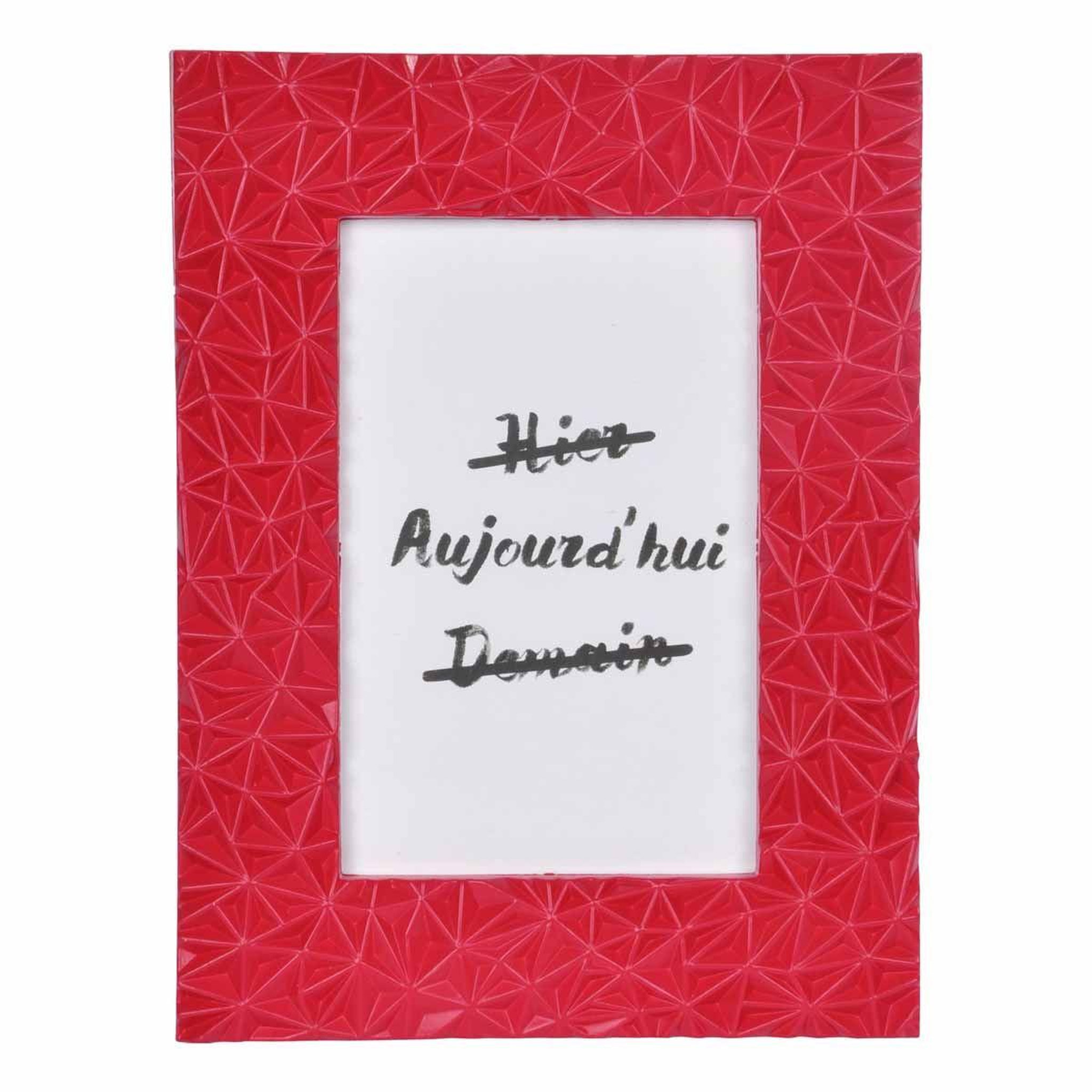 Voir la diapositive 2 : HOMEA Cadre Photo Déco  Géométrique Frame  20x25cm Rouge