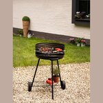 GARDENSTAR Barbecue charbon de bois rond en acier emaillé 62x55.5x80,5cm