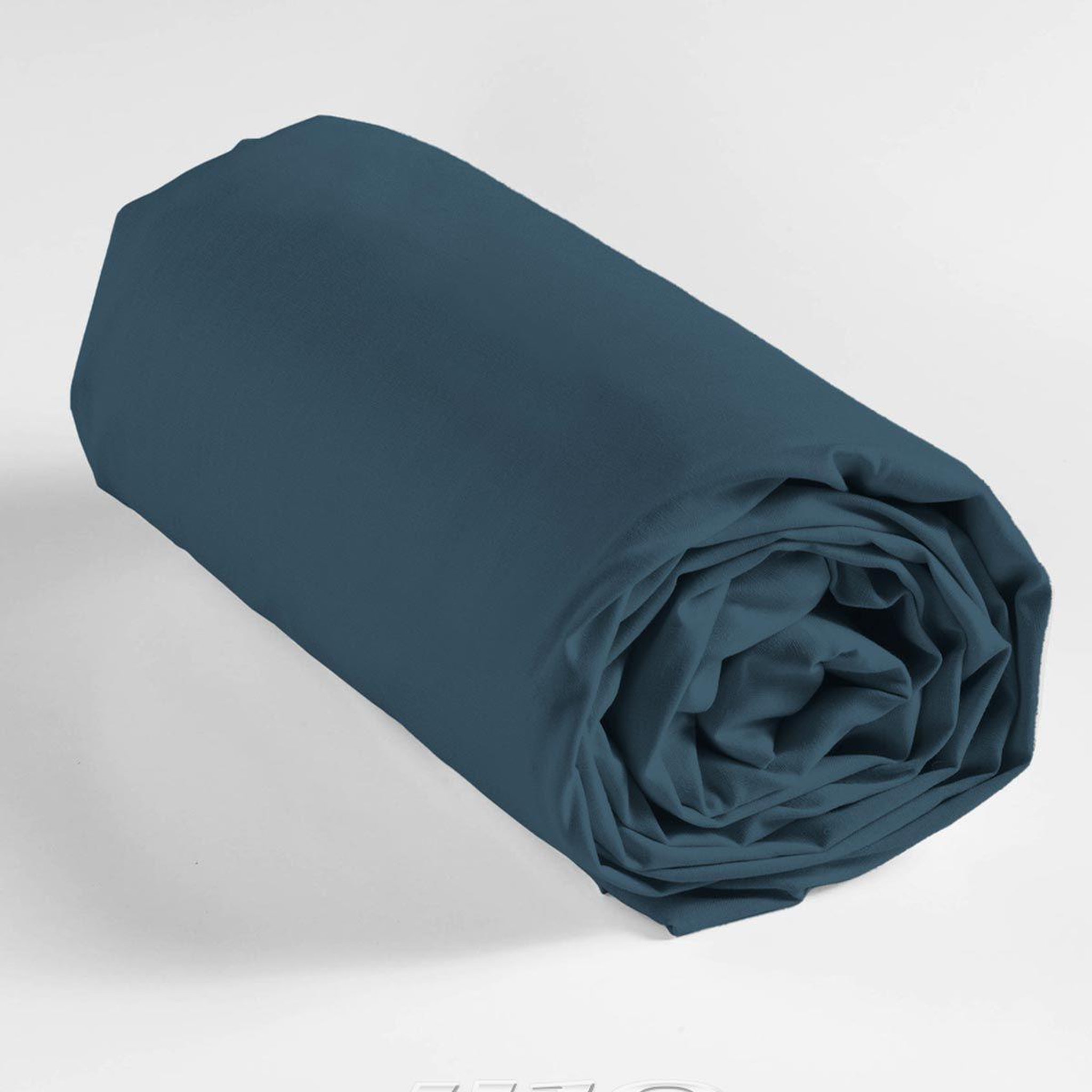 Voir la diapositive 3 : Douceur d'Intérieur Drap housse  jersy  140x190cm bleu nuit