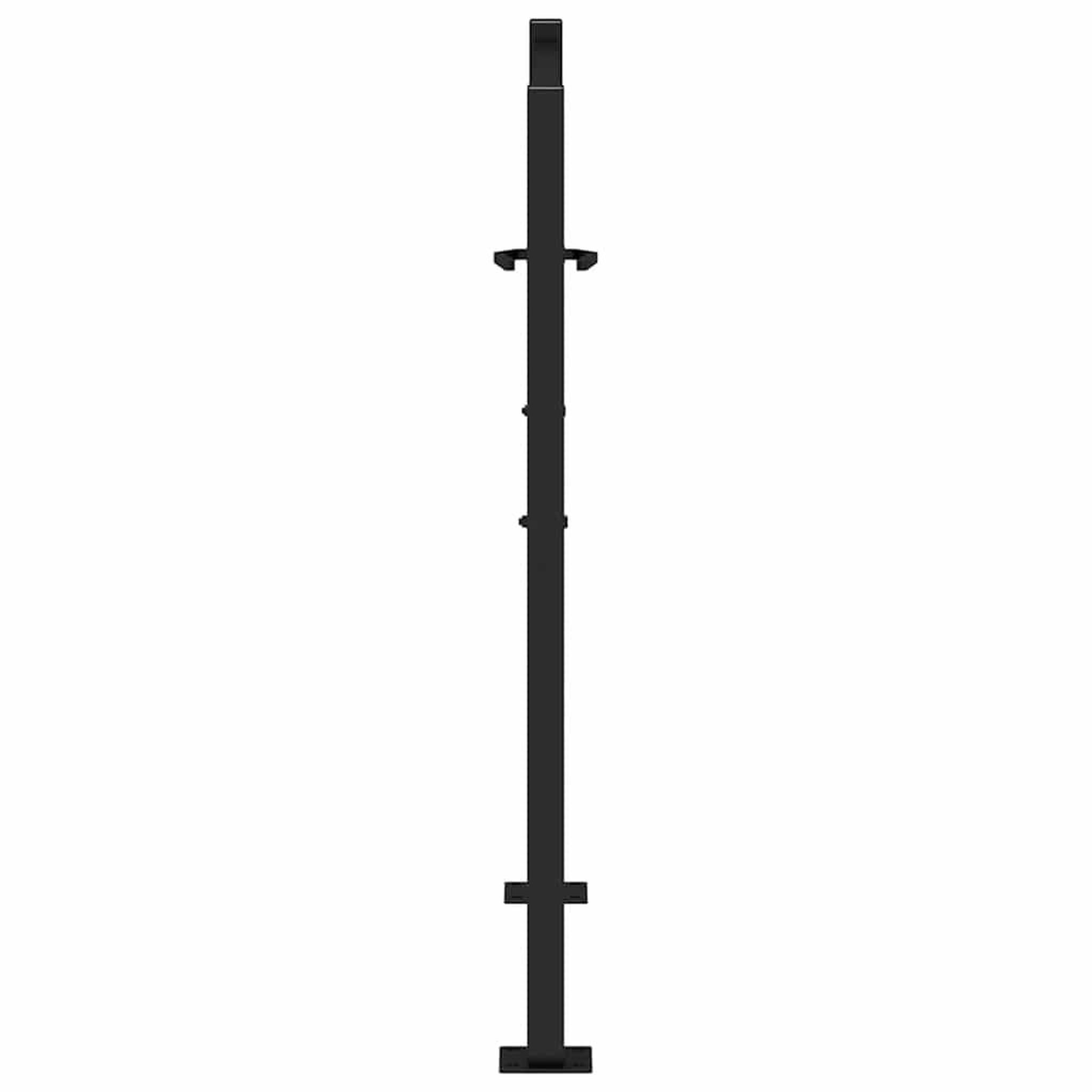 Voir la diapositive 5 : VIDAXL Portail de jardin noir 105x106 cm acier conception de traces