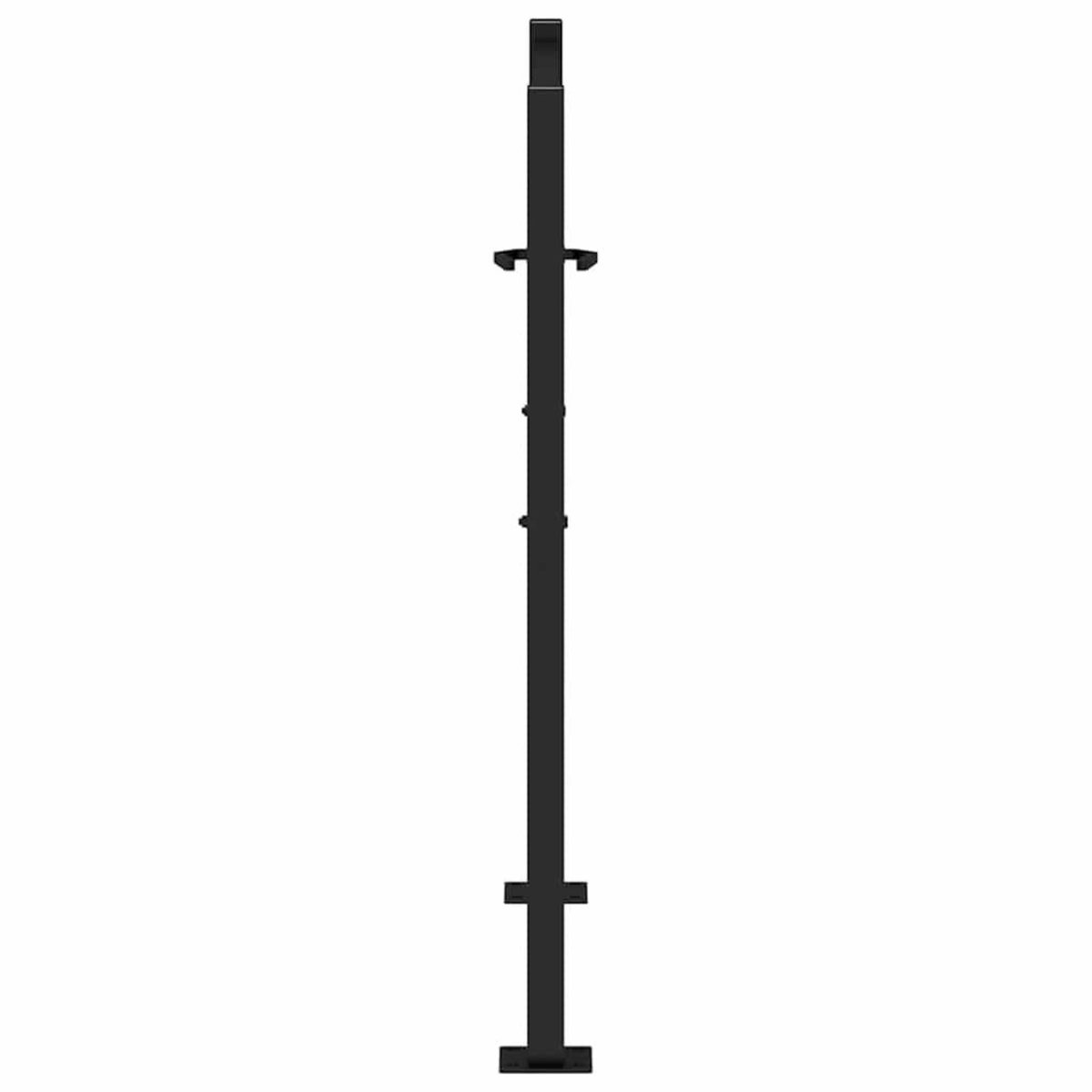 VIDAXL Portail de jardin noir 105x106 cm acier conception de traces