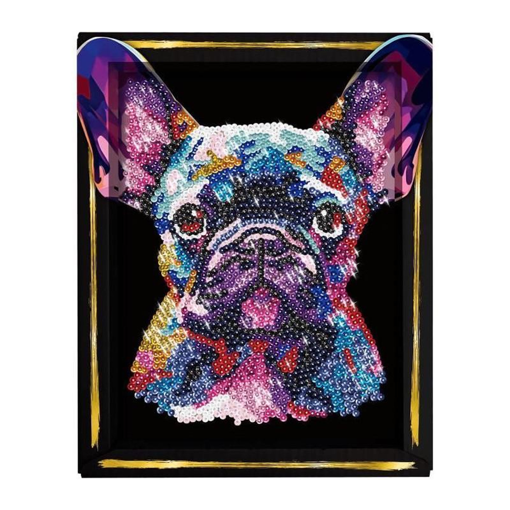 Voir la diapositive 6 : LANSAY Kit loisir créatif - LANSAY - Collection Sequins - Pop art chien - Des 14 ans