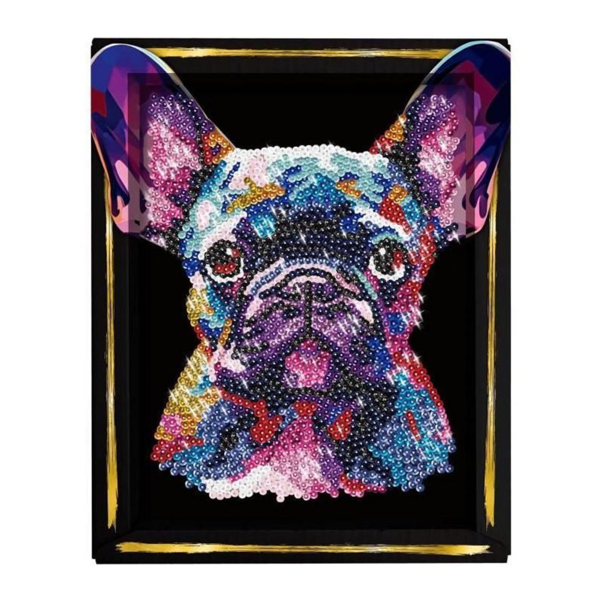 LANSAY Kit loisir créatif - LANSAY - Collection Sequins - Pop art chien - Des 14 ans