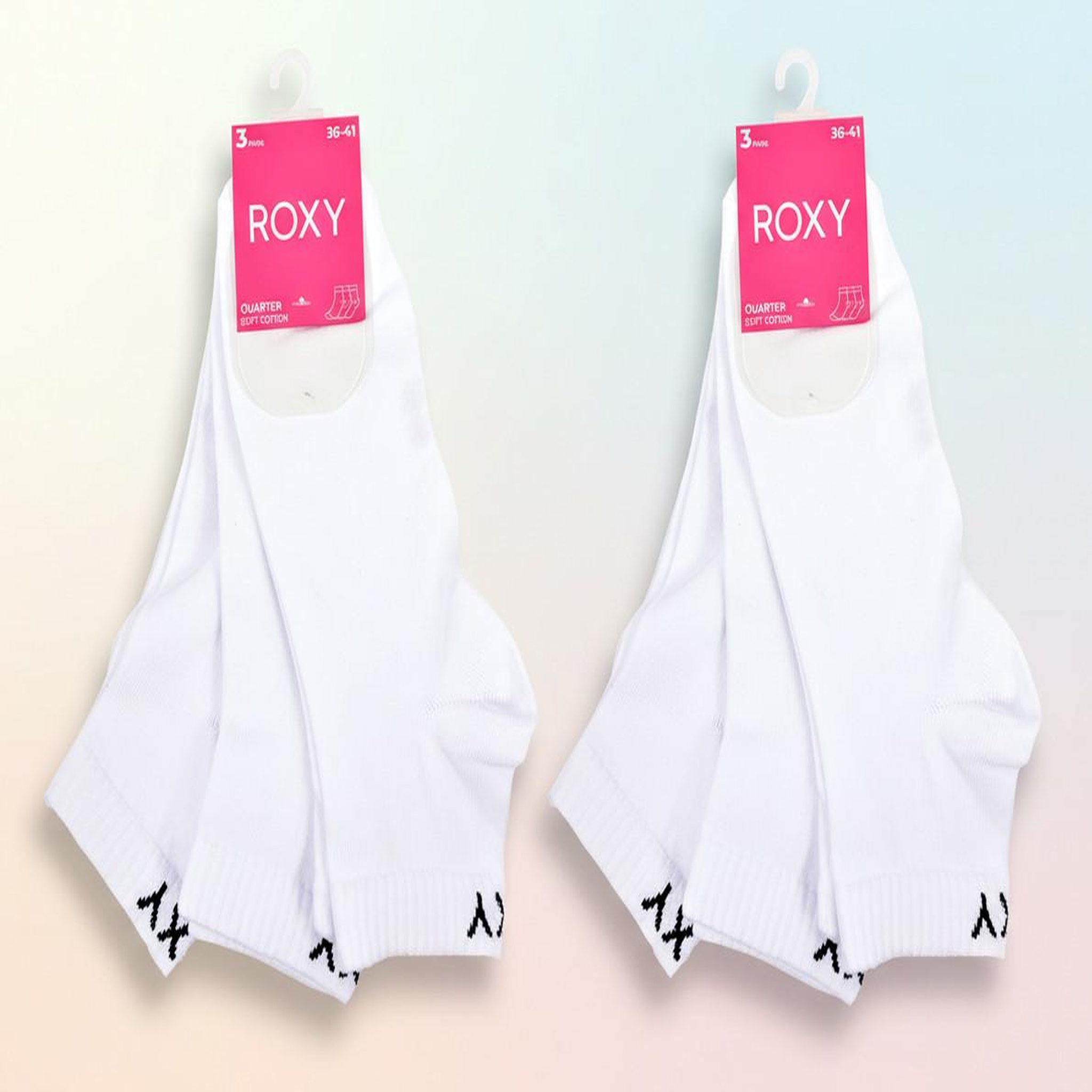 Voir la diapositive 4 : ROXY Roxy chaussettes fille quarter pack 6 - coton respirant