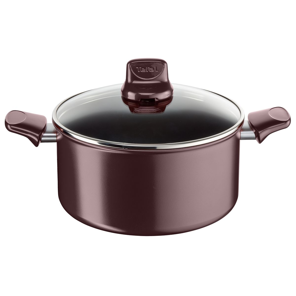 TEFAL Faitout 24cm DARK RUBY LIE DE VIN
