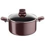 Voir la diapositive 1 : TEFAL Faitout 24cm DARK RUBY LIE DE VIN