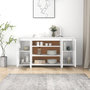 Voir la diapositive 3 : VIDAXL Buffet blanc brillant 135x41x75 cm bois d'ingenierie