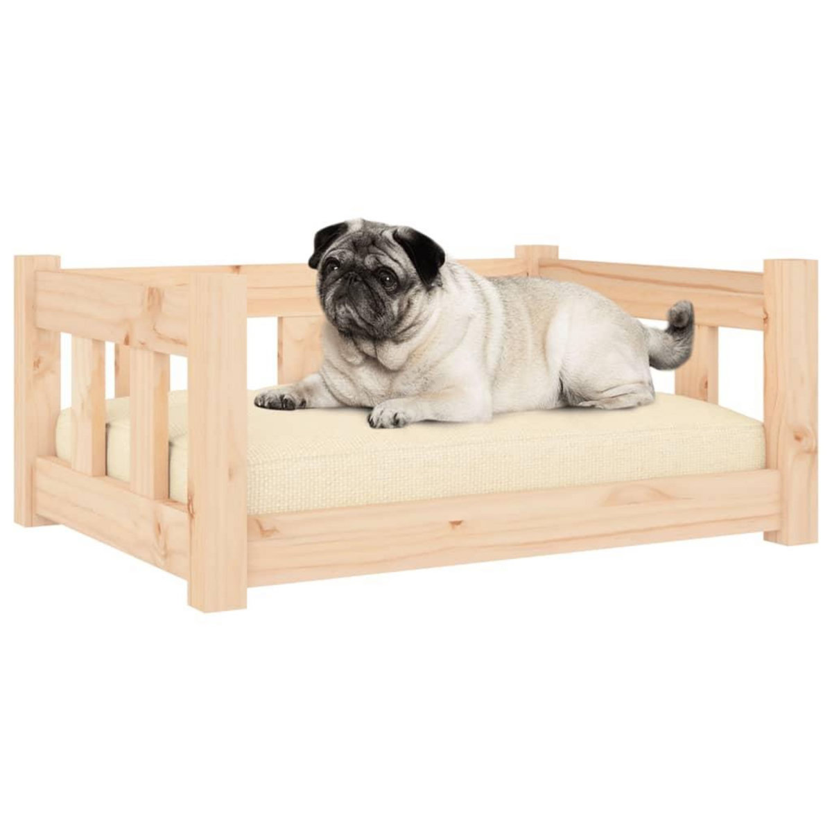 VIDAXL Lit pour chien 65,5x50,5x28 cm Bois de pin solide