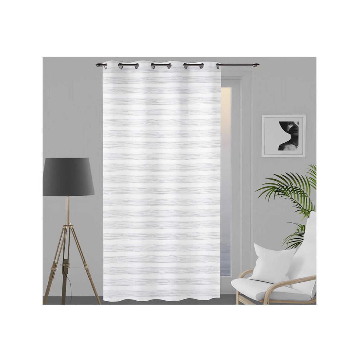 SOLEIL D'OCRE Voilage à oeillets 135x250 cm LOUIS, par Soleil d'ocre