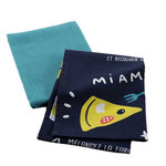 Paris Prix Lot de 2 Torchons Enfant  Mini Chef II  50x70cm Bleu