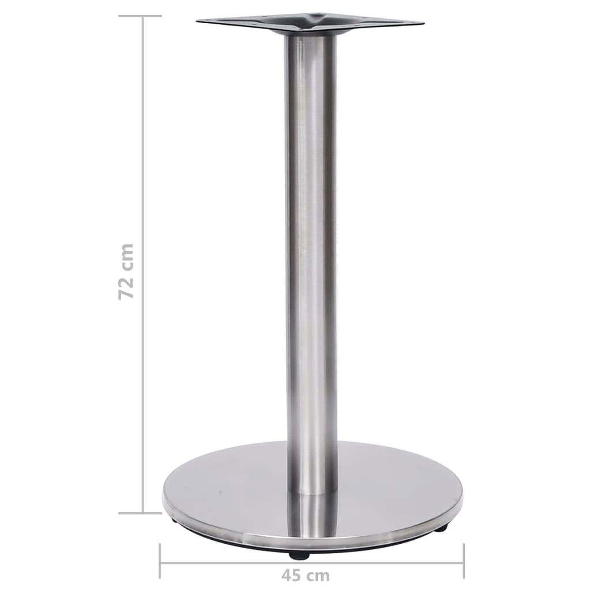 Voir la diapositive 6 : VIDAXL Pied de table de bistro argente Ø45x72 cm acier inoxydable