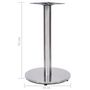 Voir la diapositive 6 : VIDAXL Pied de table de bistro argente Ø45x72 cm acier inoxydable