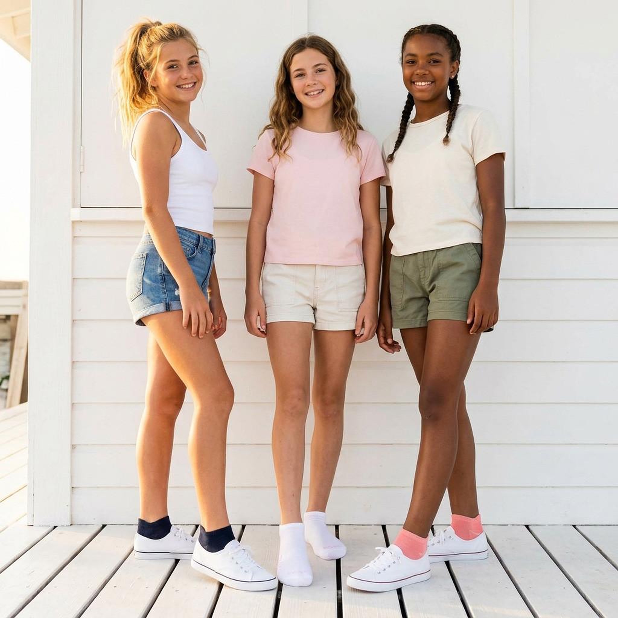 Voir la diapositive 2 : ROXY Roxy chaussettes fille sneaker pack 6 (lot) - coton respirant