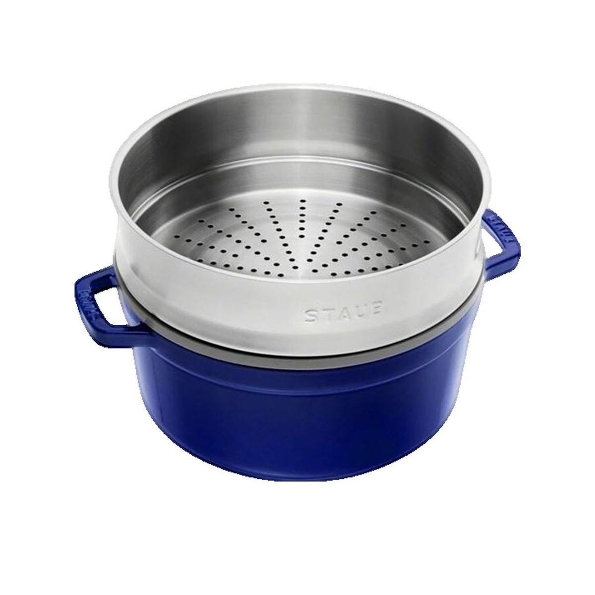 Staub Cocotte Staub 26 cm bleu intense en fonte émaillée