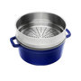 Voir la diapositive 2 : Staub Cocotte Staub 26 cm bleu intense en fonte émaillée
