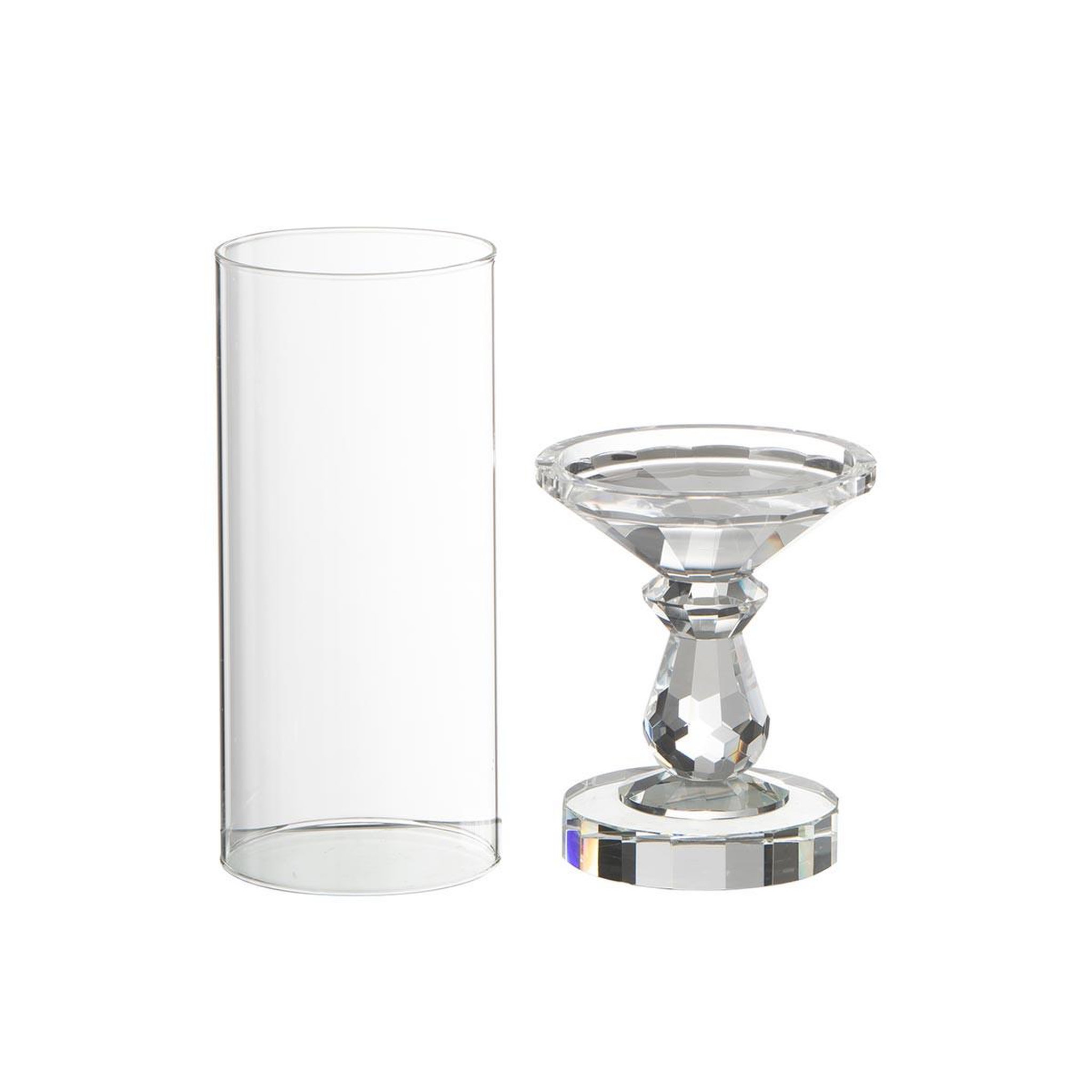 Voir la diapositive 3 : J-LINE Photophore Design en Cristal  Marie  35cm Transparent