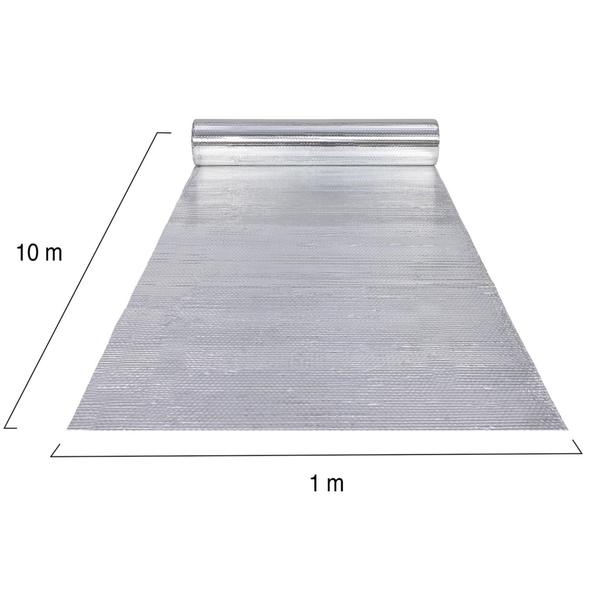 ID MARKET Kit d'isolation thermique à bulles 10m² double face aluminium pour multi surfaces + adhésif