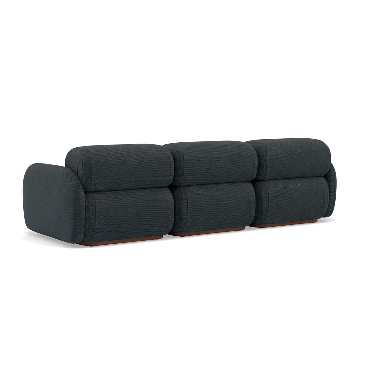 LISA DESIGN Penelope - canapé droit modulable 3 places en velours texturé