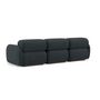 Voir la diapositive 5 : LISA DESIGN Penelope - canapé droit modulable 3 places en velours texturé