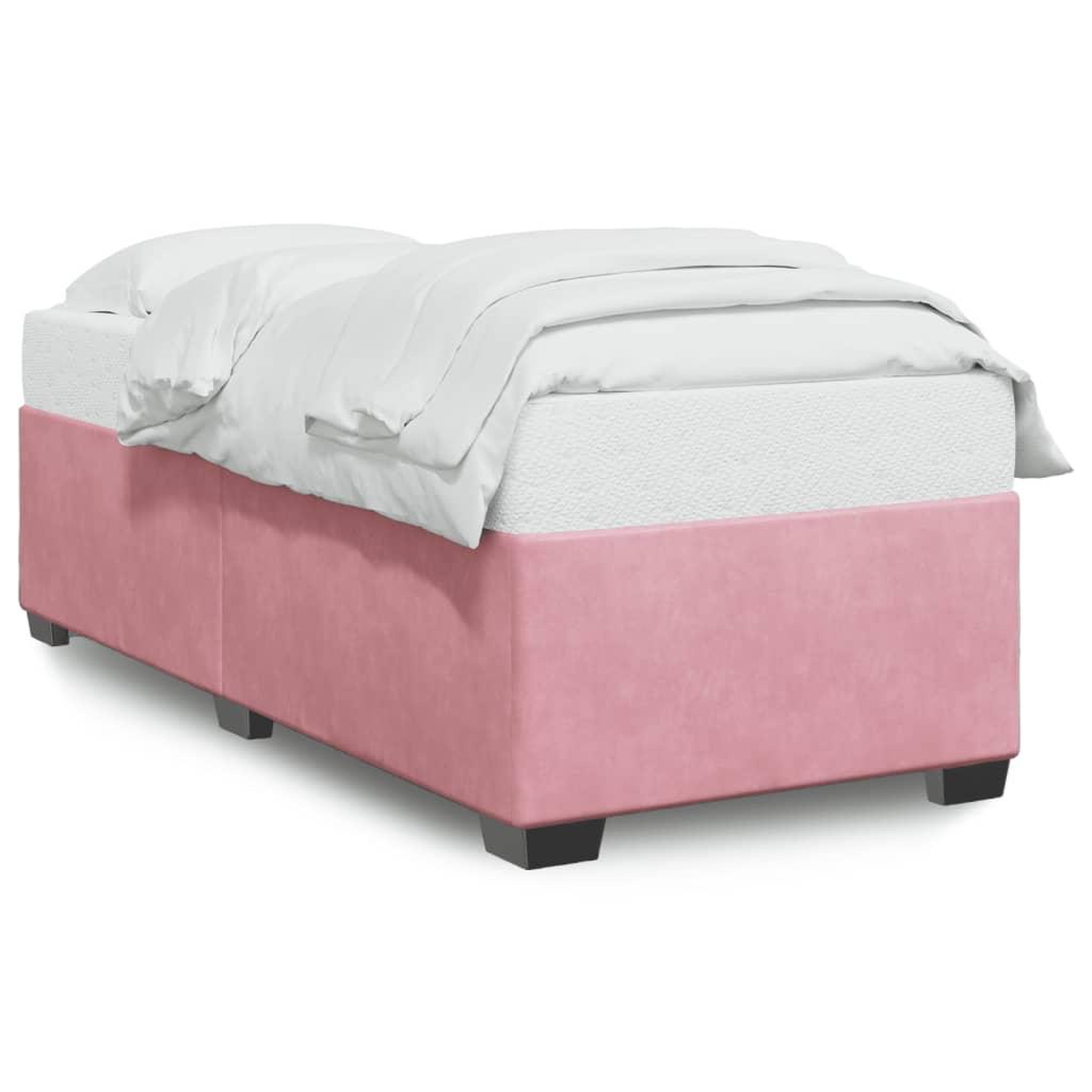 Voir la diapositive 2 : VIDAXL Cadre de lit sans matelas rose 80x200 cm velours