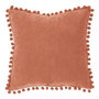 Voir la diapositive 1 : ATMOSPHERA Coussin à Pompons  Jao  40x40cm Terracotta
