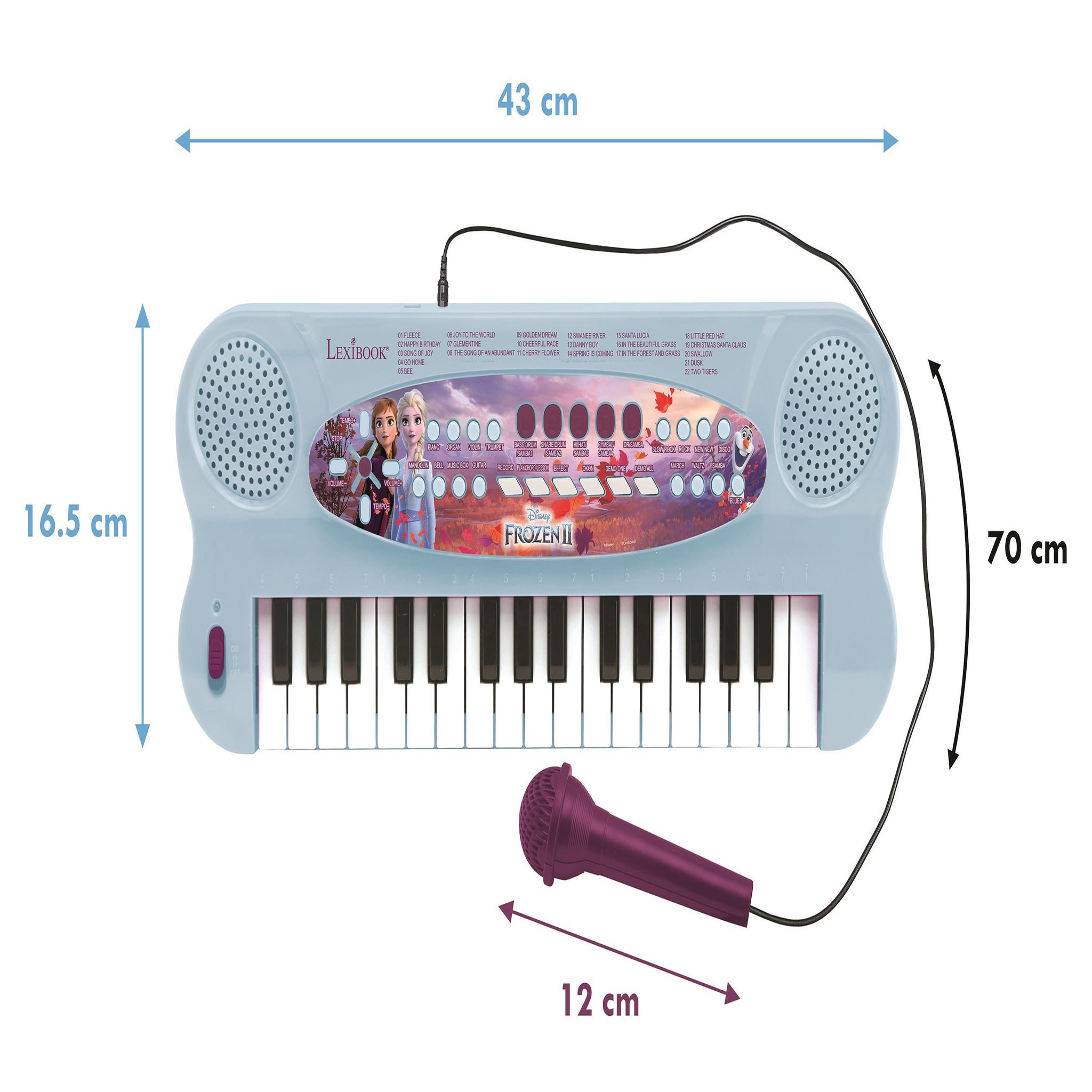 Voir la diapositive 2 : Lexibook Clavier Électronique Musical avec Micro Reine des Neiges