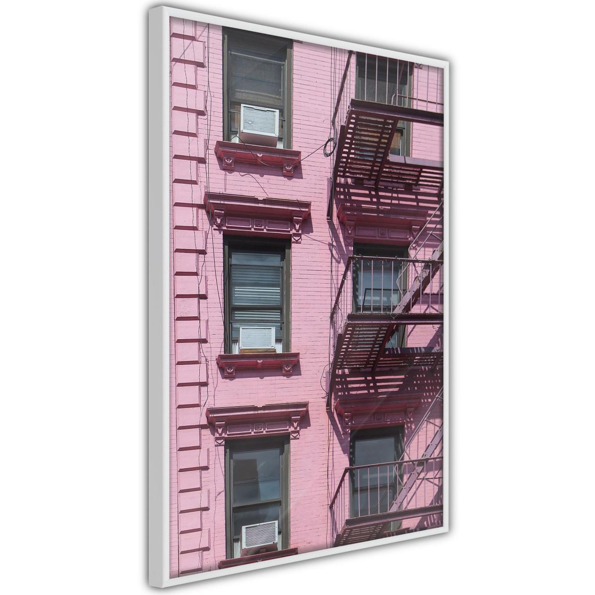 Paris Prix Affiche murale encadrée  pink facade