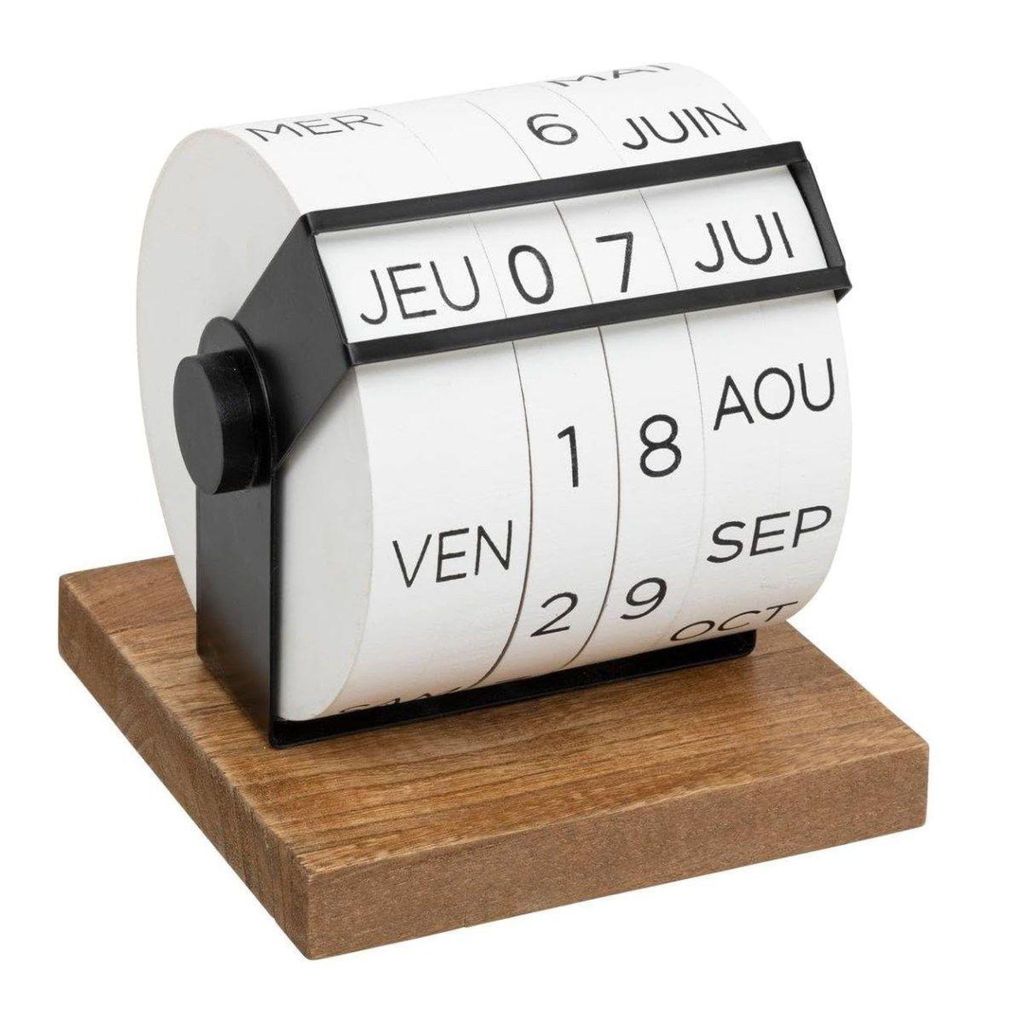 ATMOSPHERA Calendrier déco  be vintage  15cm blanc