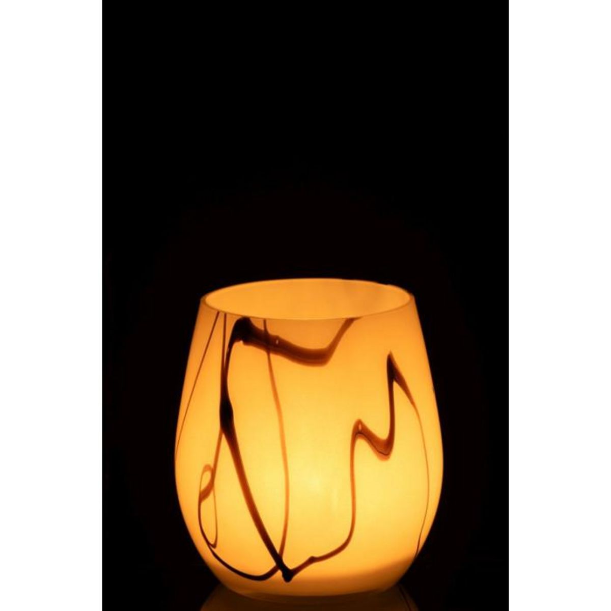 Paris Prix Photophore en Verre  Effet Fumé  14cm Blanc