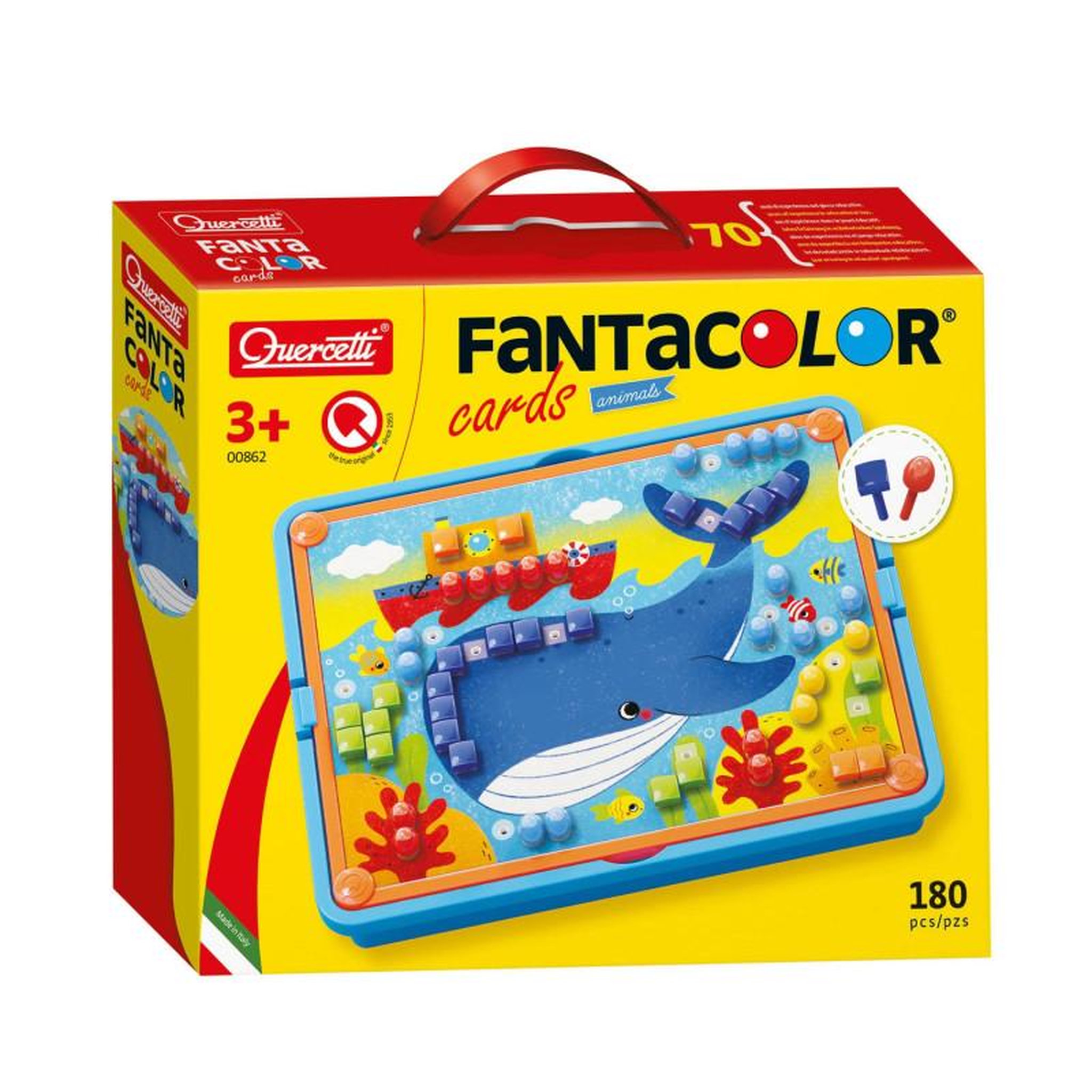 Voir la diapositive 2 : Quercetti Quercetti Fantacolor Mosaïque Animaux 180 pièces 0862