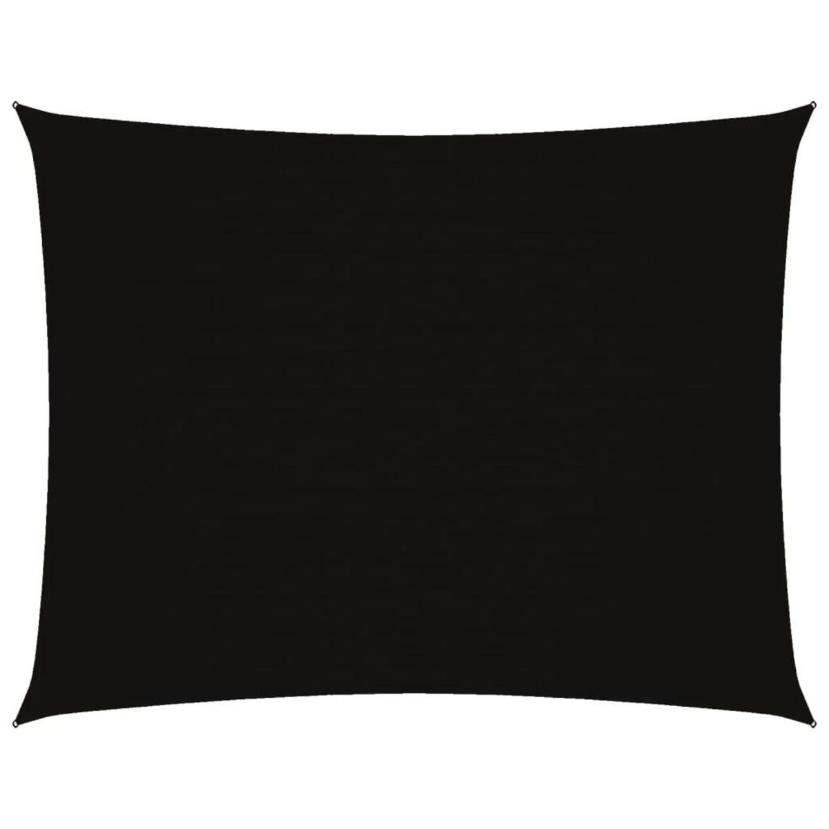 VIDAXL Voile de parasol tissu oxford rectangulaire 3x4 m noir
