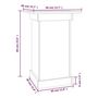 Voir la diapositive 6 : VIDAXL Support a fleurs Gris 40x40x60 cm Bois de pin solide