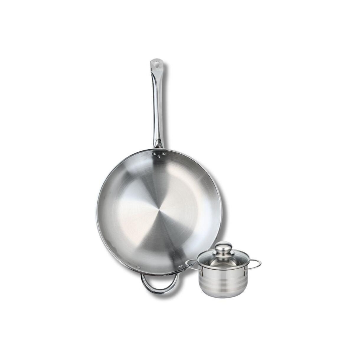 ELO Ensemble de 1 Poêle de cuisson 32 cm et 1 faitout 12 cm Elo Profi Brillant