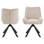 Voir la diapositive 3 : TOILINUX Lot de 2 chaises de salle à manger MEMPHIS - Beige