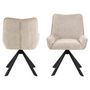 Voir la diapositive 3 : TOILINUX Lot de 2 chaises de salle à manger MEMPHIS - Beige