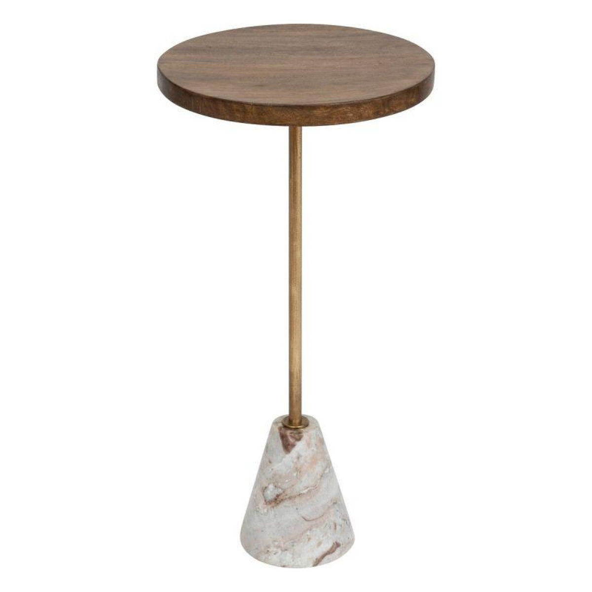  Table à Café en Marbre  Neith  69cm Marron & Blanc
