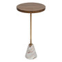 Voir la diapositive 1 :  Table à Café en Marbre  Neith  69cm Marron & Blanc