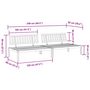 Voir la diapositive 6 : VIDAXL Canapes centraux palette de jardin 2 pcs bois massif d'acacia