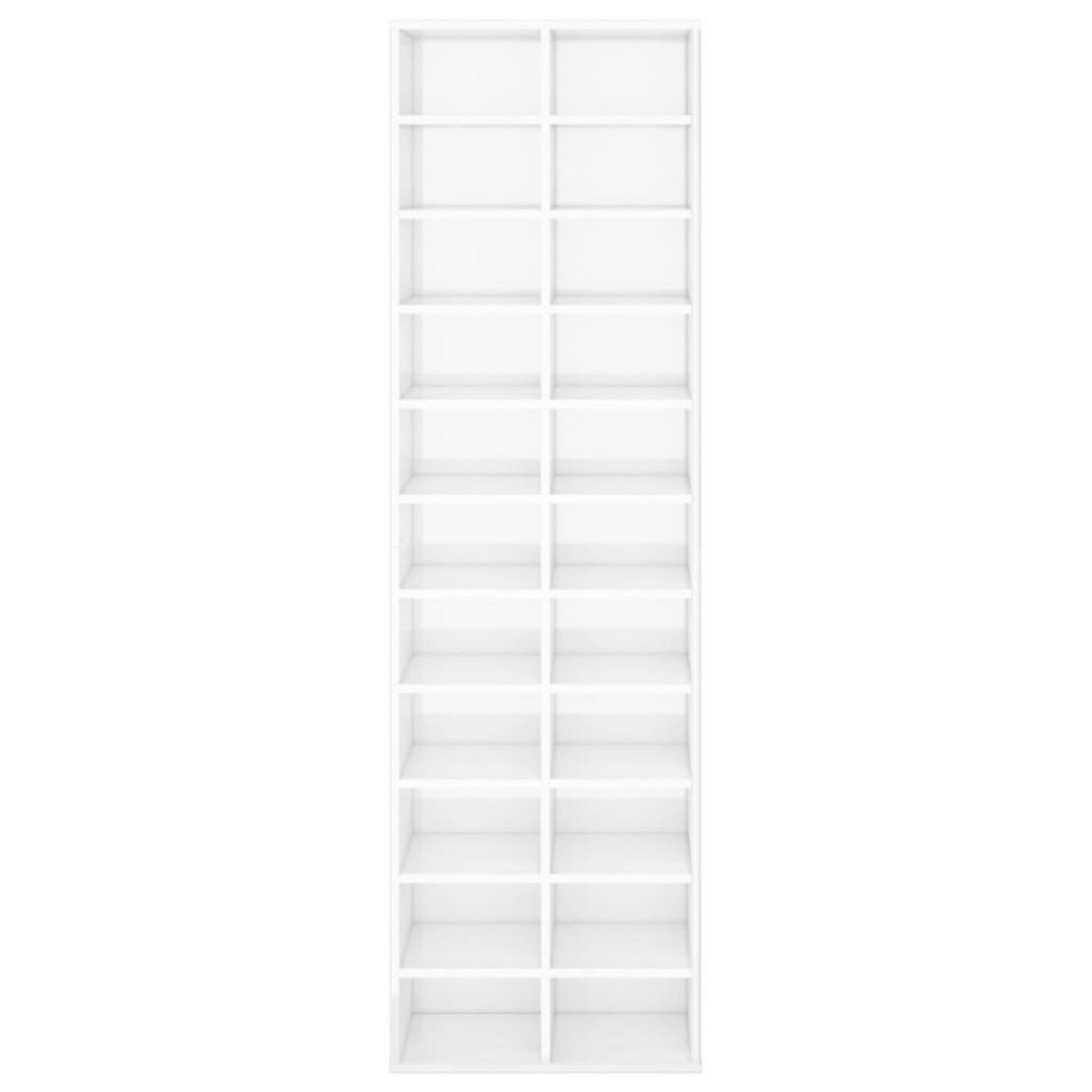 VIDAXL Armoire a chaussures blanc brillant 54x34x183cm bois ingenierie