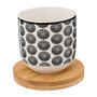 Voir la diapositive 3 : SECRET DE GOURMET Lot de 4 Tasses à Café  Bohemia  10cl Noir & Blanc