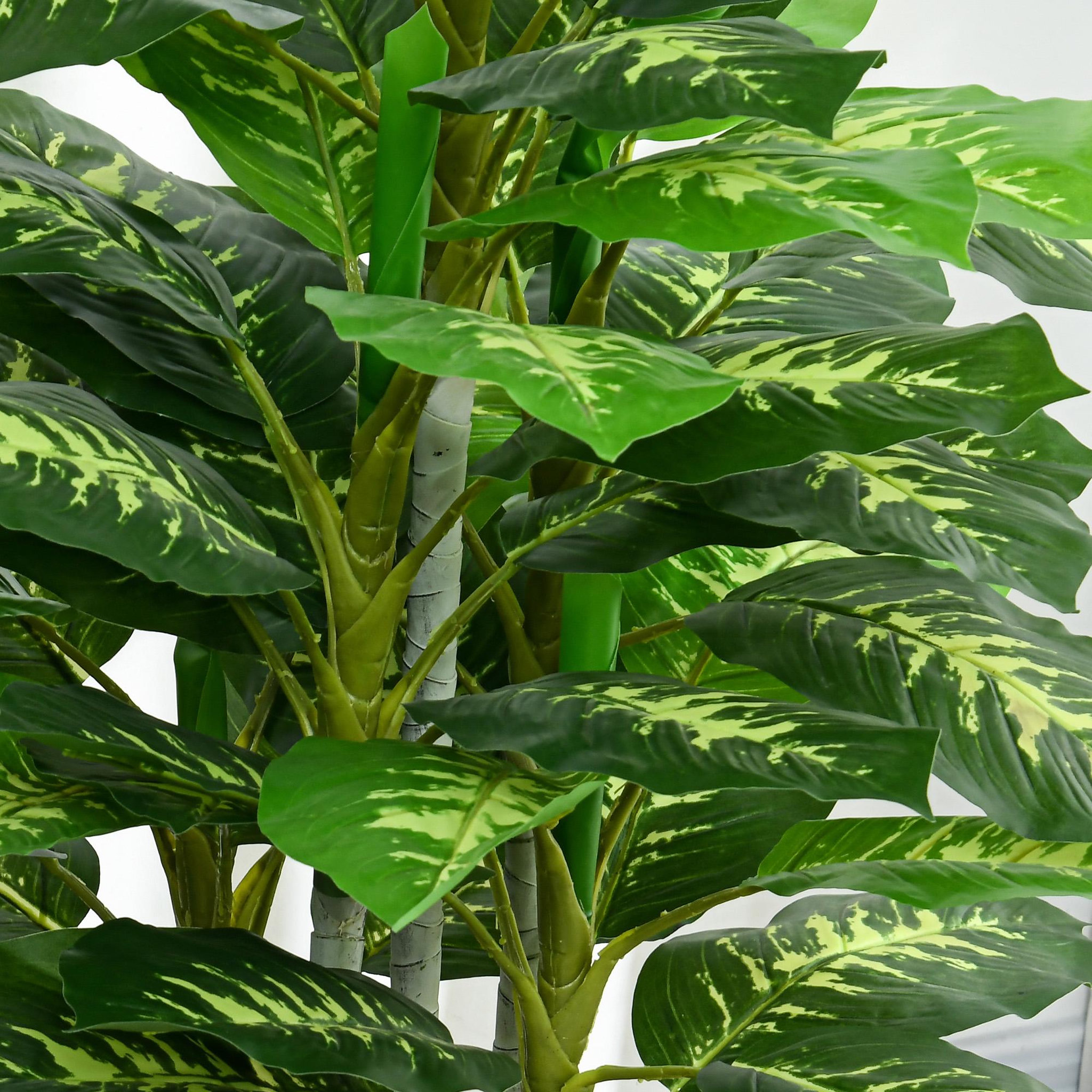 Voir la diapositive 5 : HOMCOM Arbre artificiel plante artificielle Calathea H. 120 cm tronc branches lichen feuilles grand réalisme pot inclus