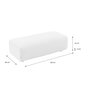 Voir la diapositive 4 : SWEEEK Pouf. module pour canapé. repose-pieds pour canapé d'angle 2 places en bouclette blanche. L 123 x P 60 x H 41cm - Wallas