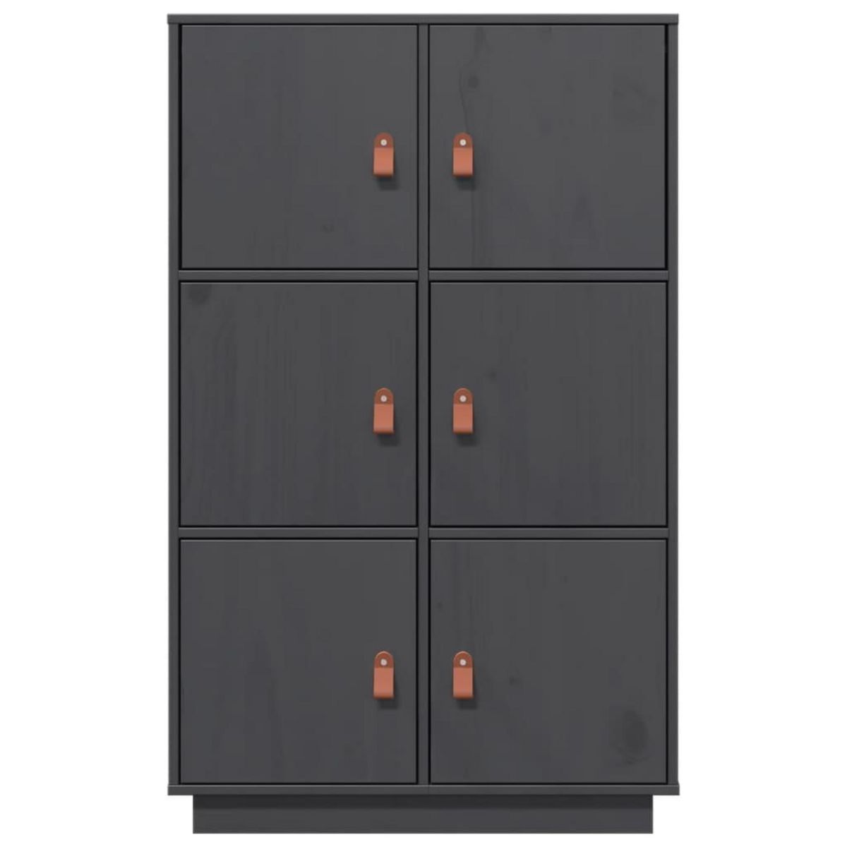 VIDAXL Buffet haut Gris 67x40x108,5 cm Bois massif de pin