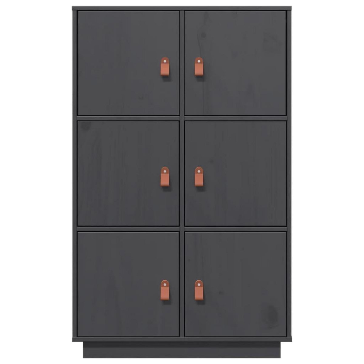 VIDAXL Buffet haut Gris 67x40x108,5 cm Bois massif de pin